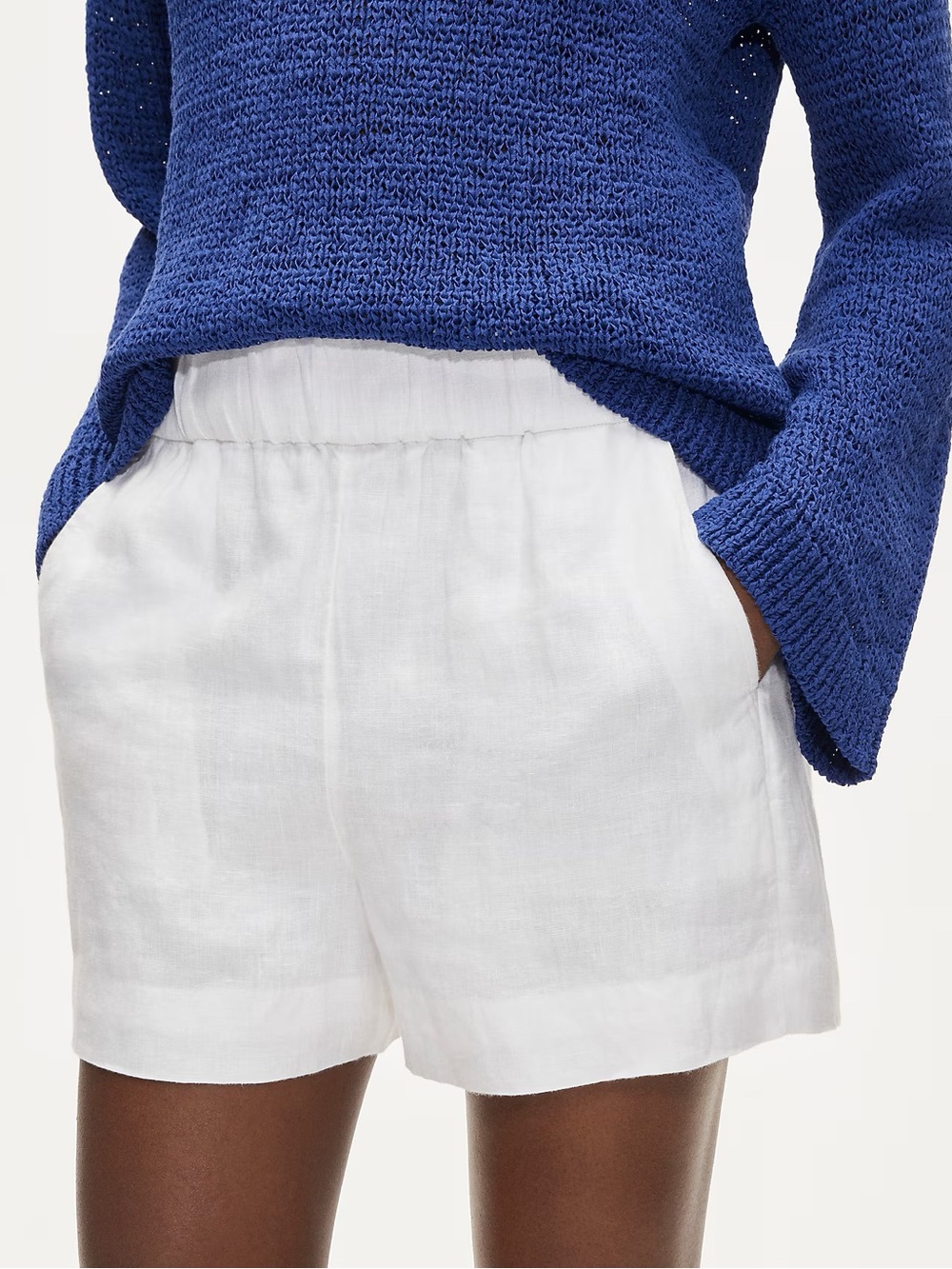 J Crew Tropaz short in white linen